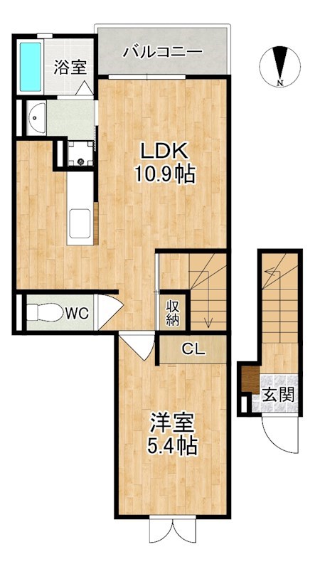 サンセレノ　ＷＡＢＩ 202号室 間取り