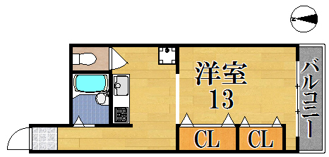205号室 間取り