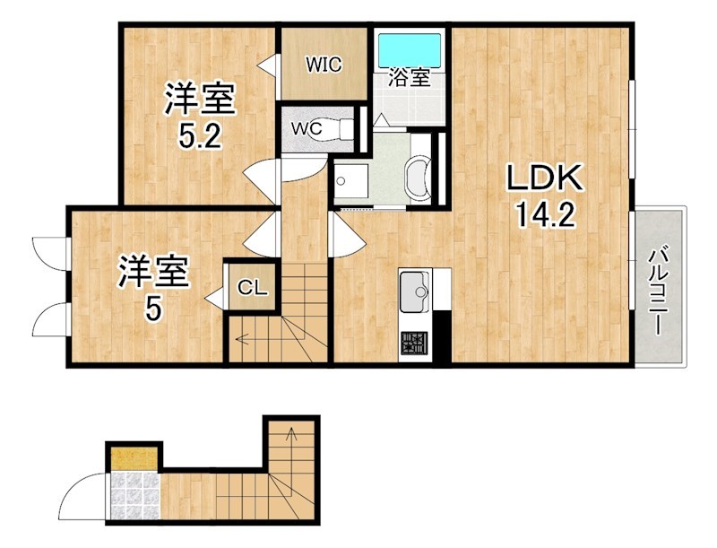 アリジェンス 202号室 間取り