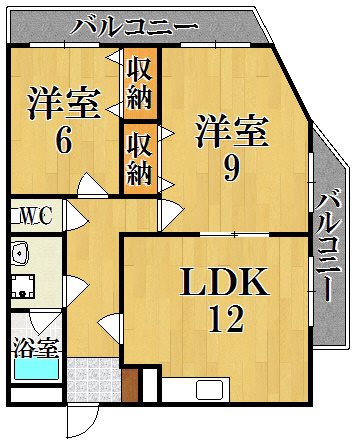 杉ヶ町北ビル 501号室 間取り