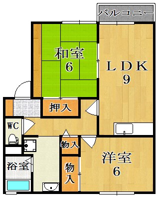 エクレール法蓮Ⅰ 201号室 間取り