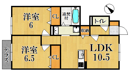 シャルマン南都 101号室 間取り