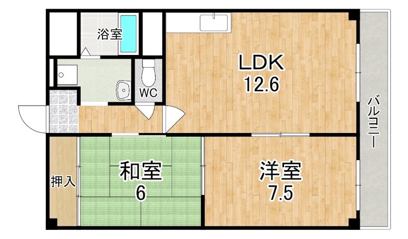 メゾン若草 103号室 間取り