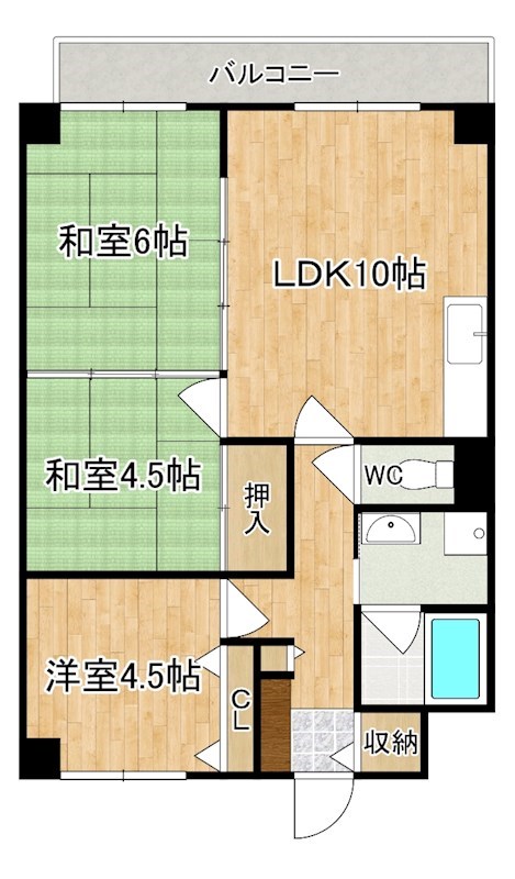 メープルコート中村Ⅱ 間取り図