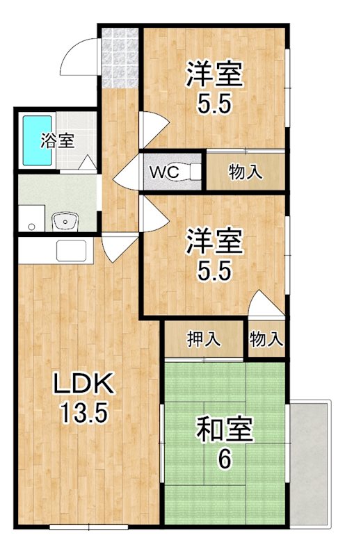 ロジュマン 107号室 間取り