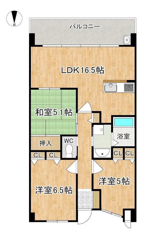 レイセニット奈良グラン・ヴェルジェ 707号室 間取り