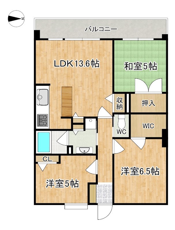 レイセニット奈良グラン・ヴェルジェ 403号室 間取り