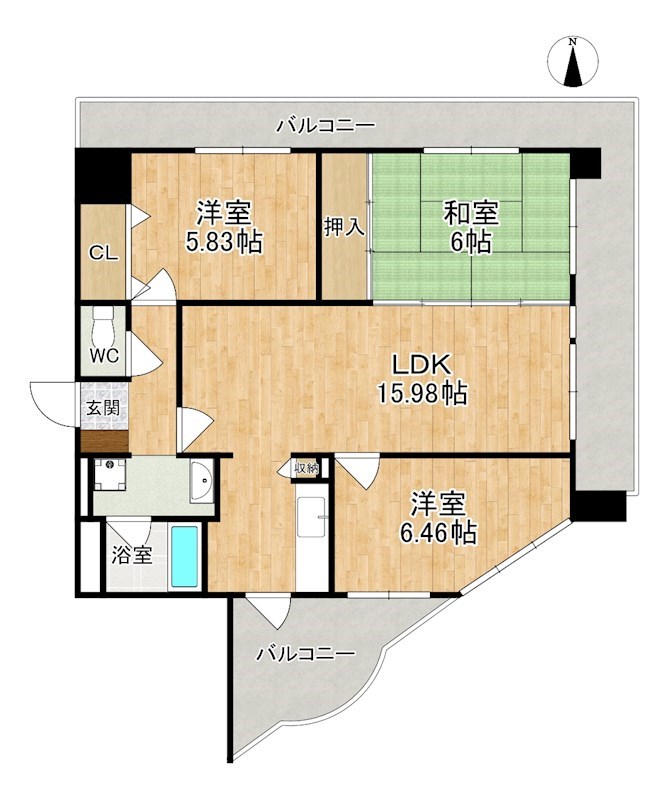 ラ・シェリ 間取り図