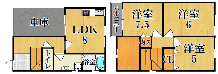 レスポワール法蓮 102号室 間取り