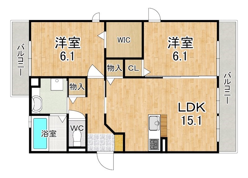 メゾン　ソレイユ 101号室 間取り