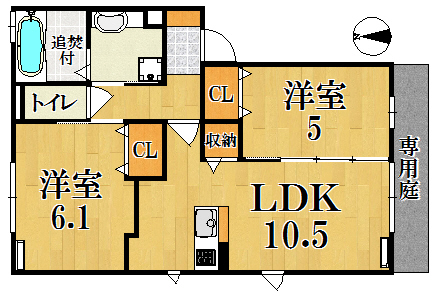 ローズガーデンⅠ番館 間取り図