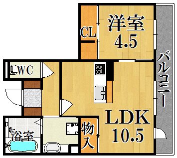 ＢＲＯＯＫ（ブルック） 103号室 間取り