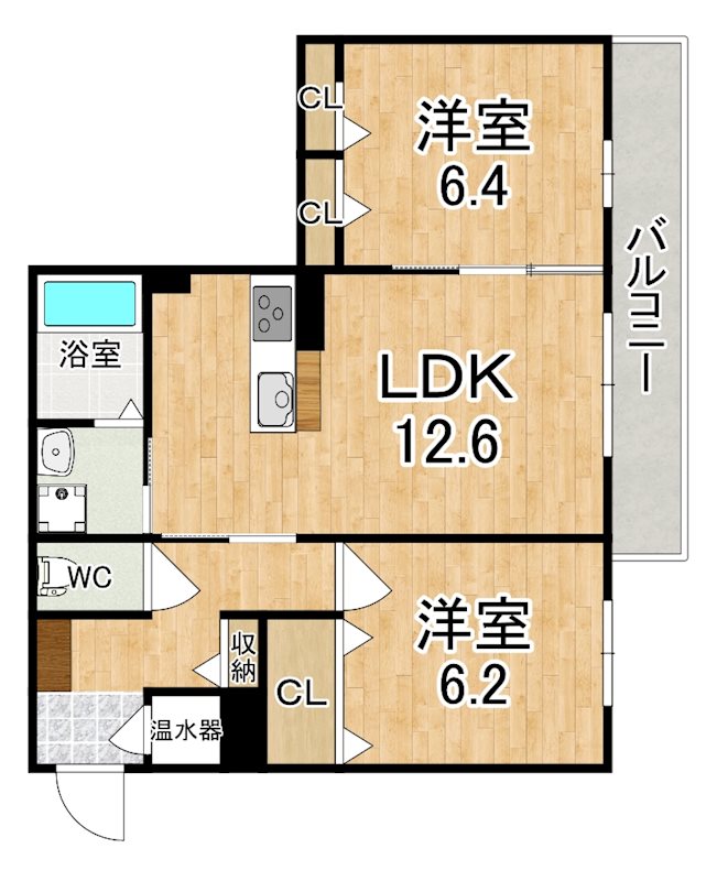 Parc　Court（パルクコート） 202号室 間取り