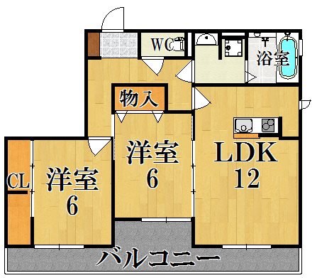 リノ　ムア 202号室 間取り