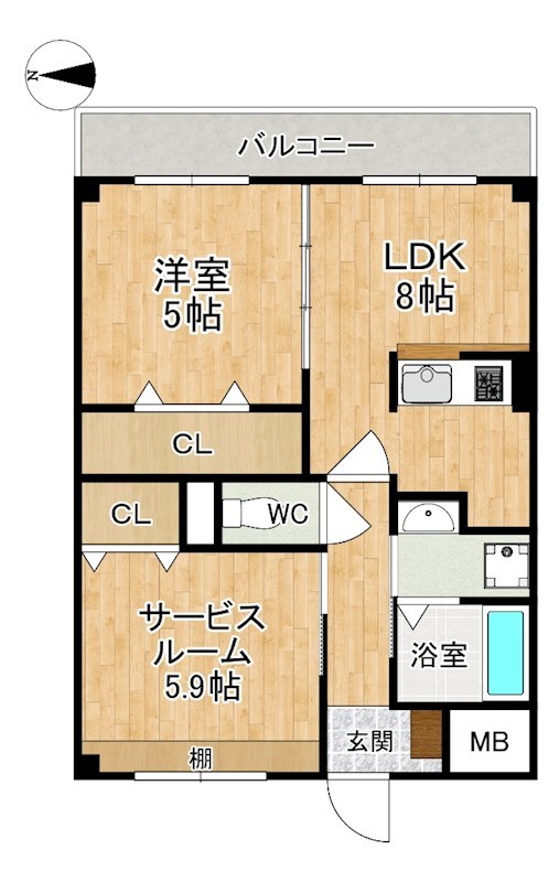 ドメール・セプト・エトワール　東紀寺 間取り図