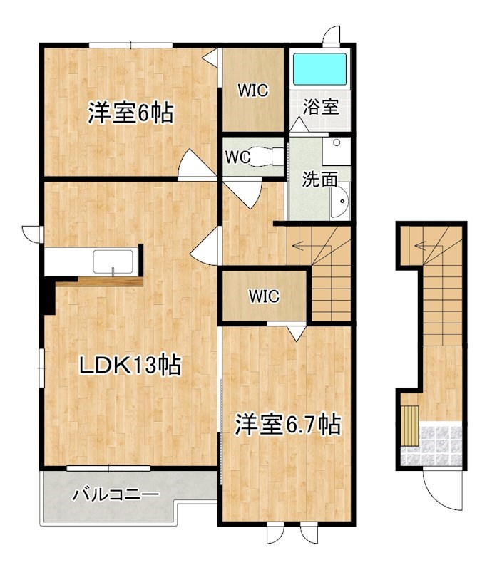 サンライズ大安 202号室 間取り