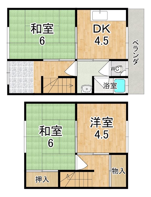 小橋借家 2号室 間取り