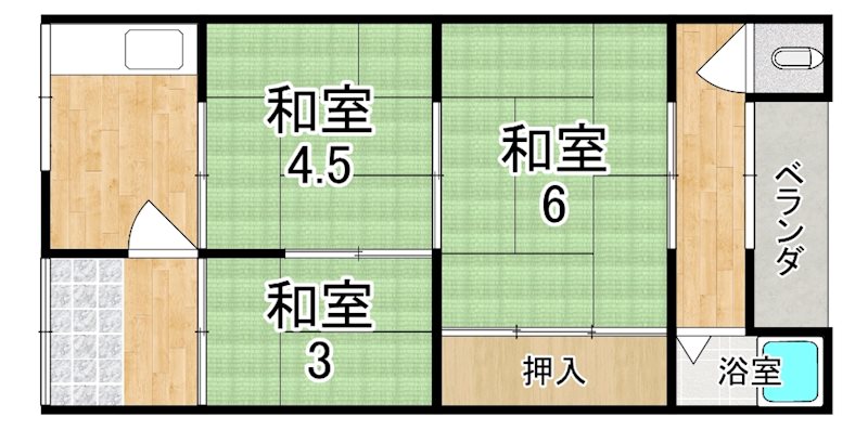 大西貸家 間取り