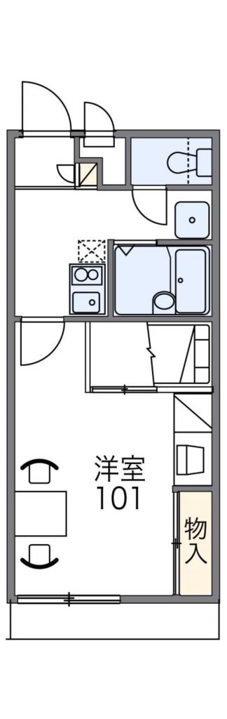 レオパレス萩ヶ丘 間取り図