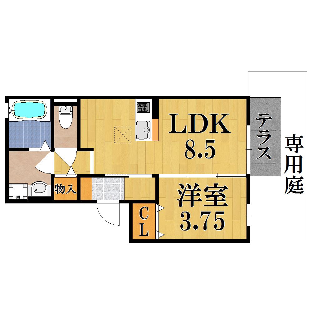 ラフィーネ 101号室 間取り