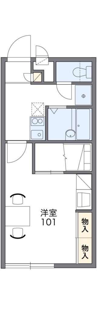 レオパレスプルメリア 間取り図