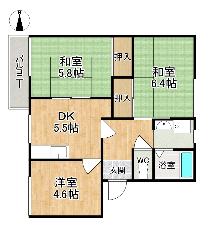 ラポールＢ 間取り図