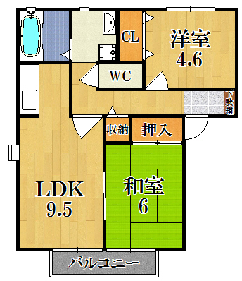 メゾンヴェールＢ 201号室 間取り