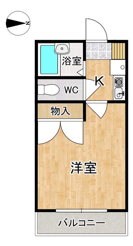 レオパレスナカノ 202号室 間取り