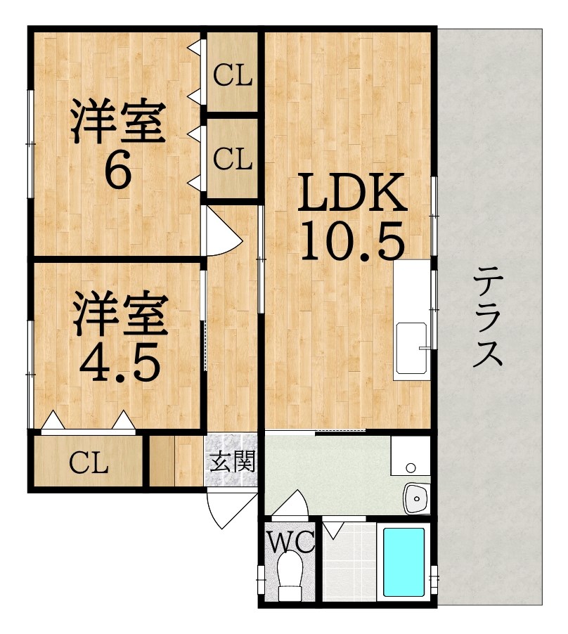 ボナール柳 101号室 間取り