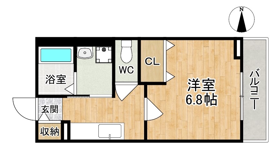 ハーベストⅡ 201号室 間取り