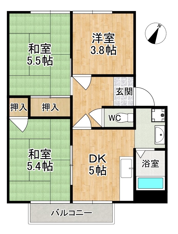 タモサーチＡ 203号室 間取り