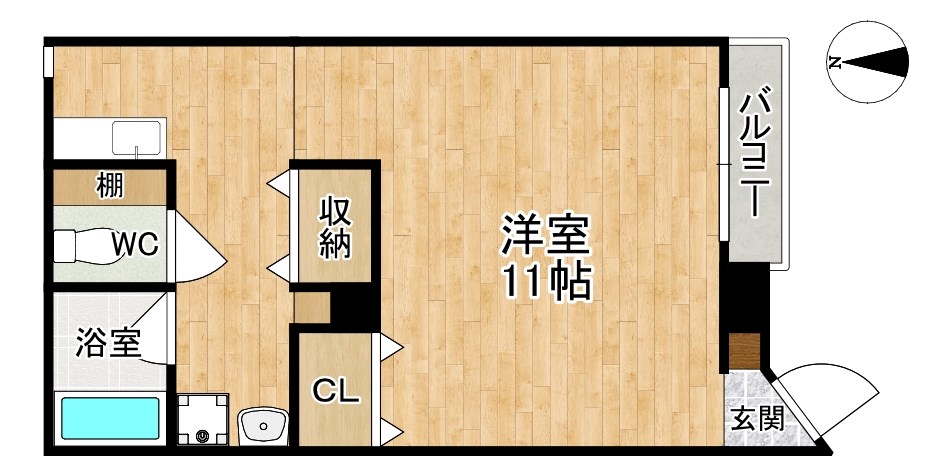 ハイツ古都 102号室 間取り