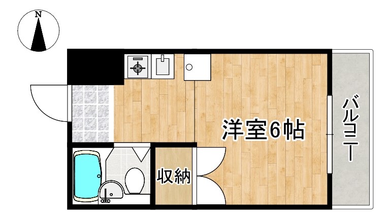 ジュネス神殿 308号室 間取り