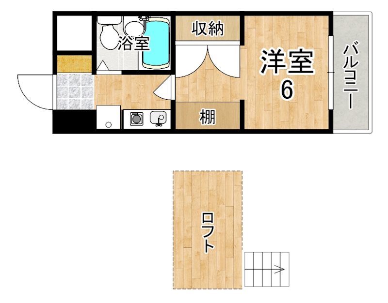 シティパレスやすらぎの道P-3 435号室 間取り