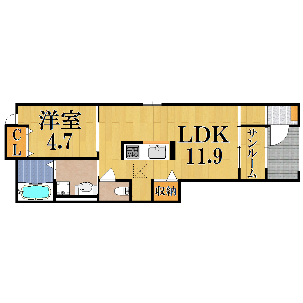 Ｍコート 102号室 間取り