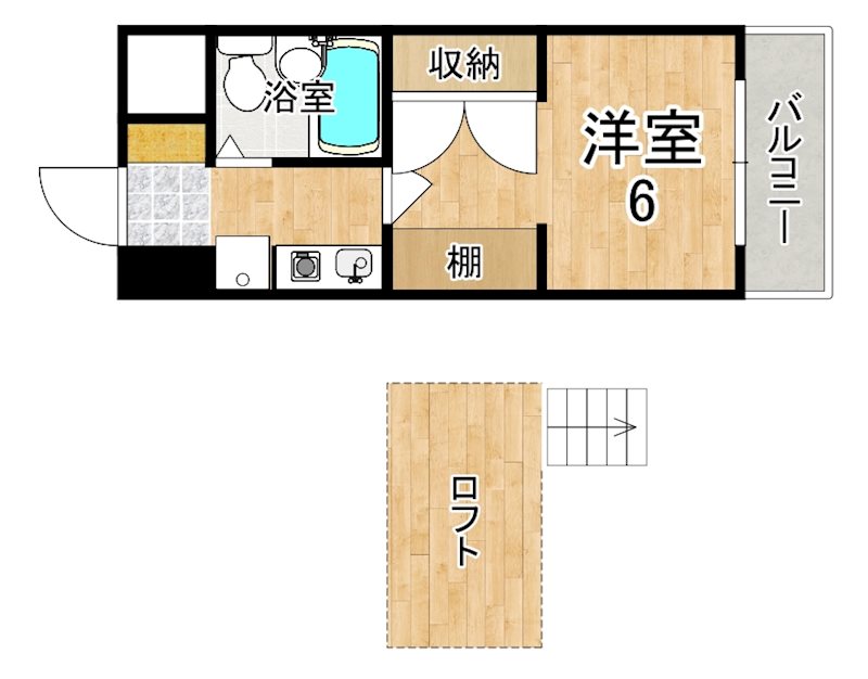 シティパレスやすらぎの道P-5 456号室 間取り