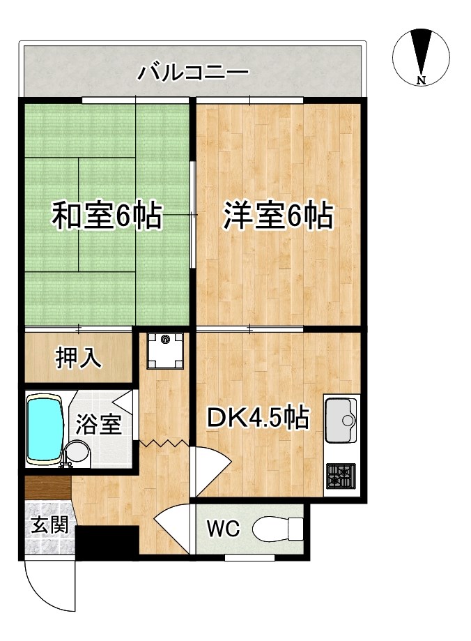 サンパレス２１奈良Ⅱ 間取り図