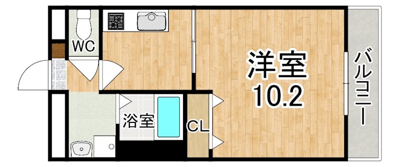 アムール野村Ⅱ 202号室 間取り