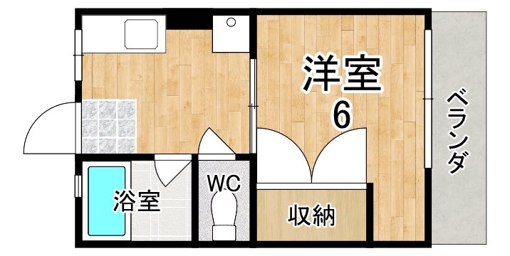 シティハイム飛鳥 105号室 間取り