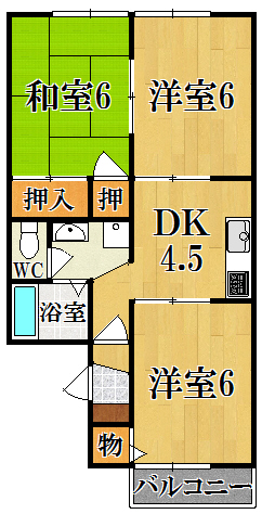 RHYTHM新大宮 201号室 間取り