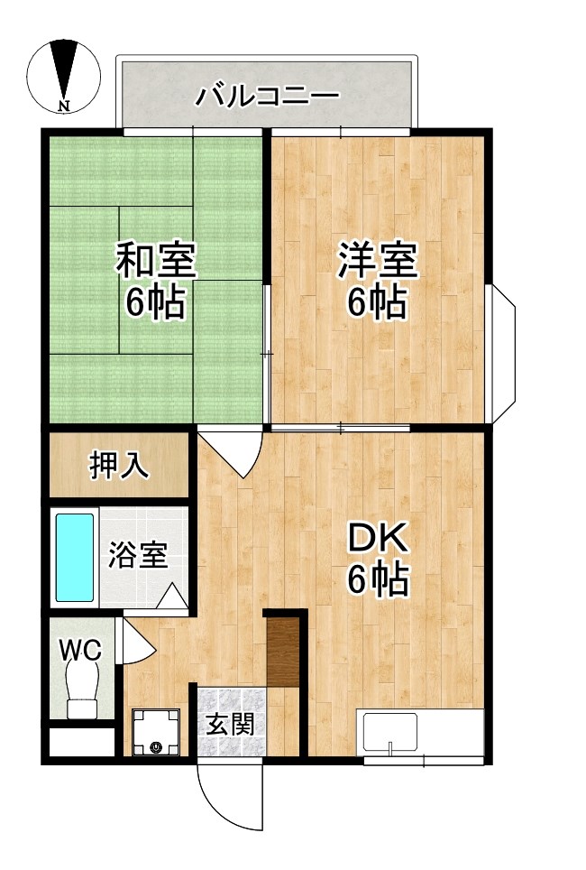 エステートピアにいやまⅡ 間取り図