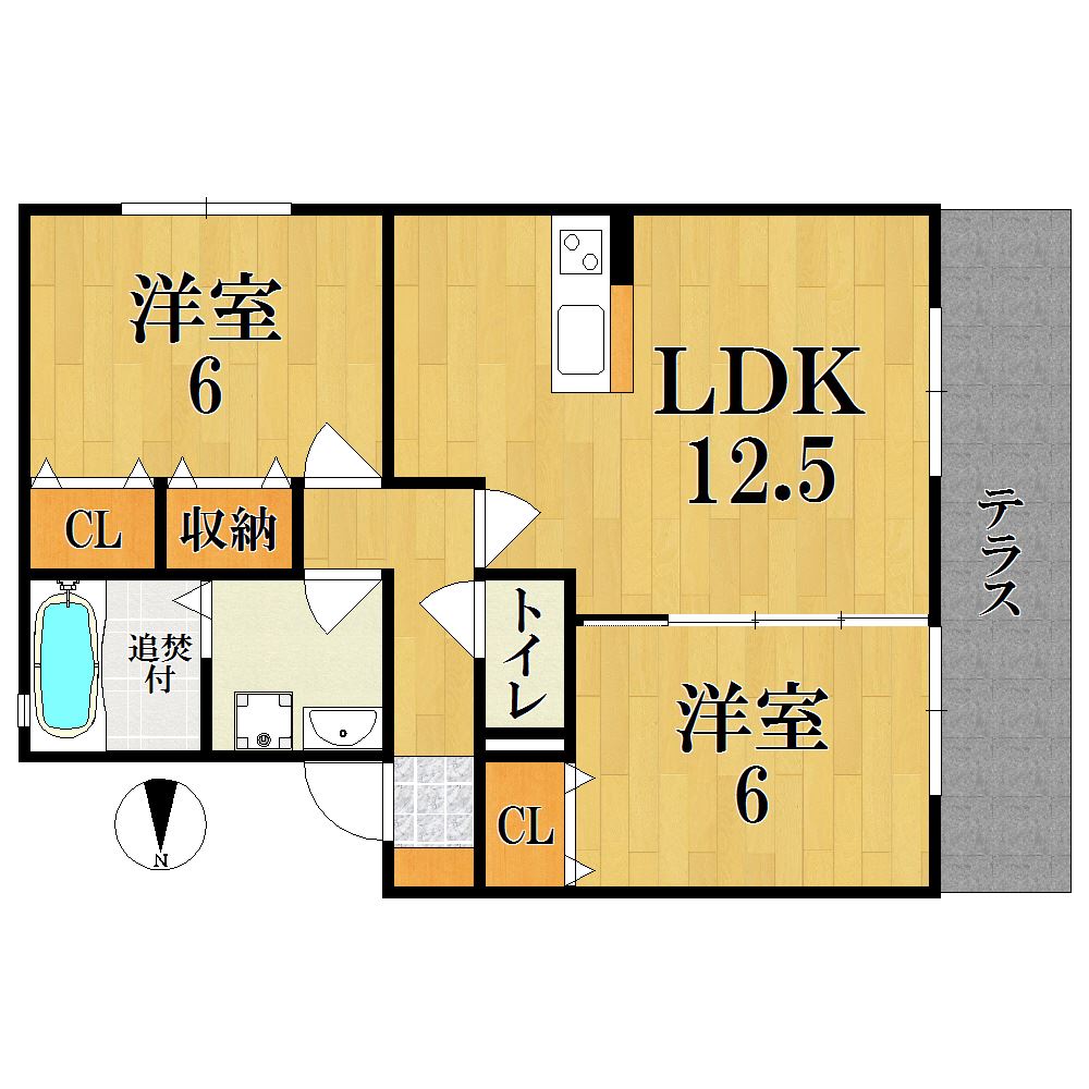 グランモア東九条Ⅰ 202号室 間取り
