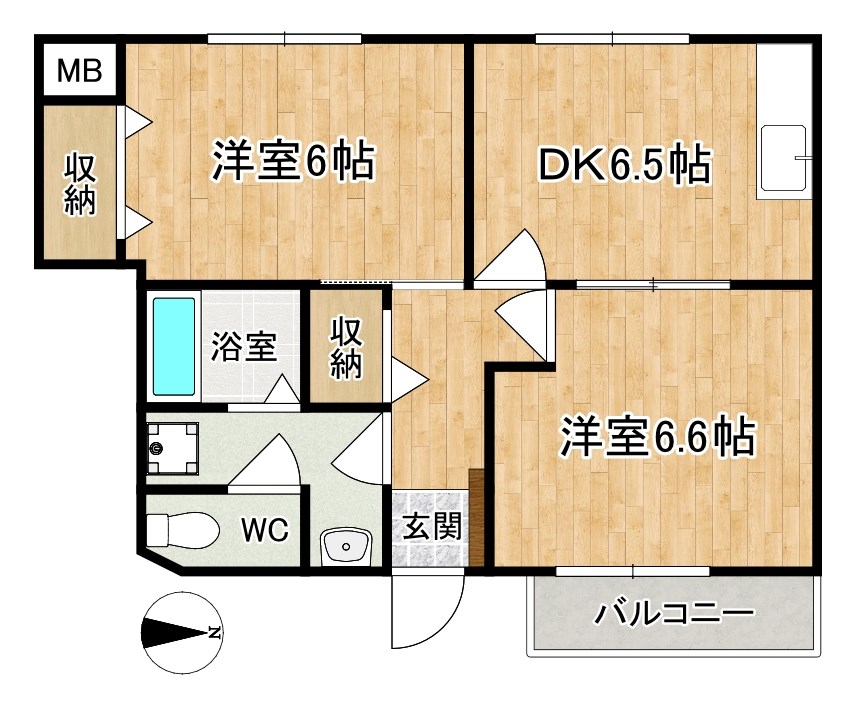 カーサ　ベルデⅡ 102号室 間取り