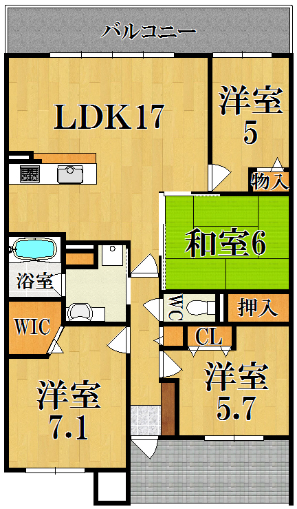 ローレルスクエア西大寺 間取り図