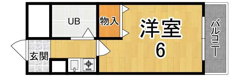 シティパレス西大寺Ｐ－１ 104号室 間取り