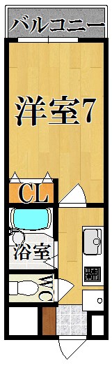 リバティ・クレール 310号室 間取り