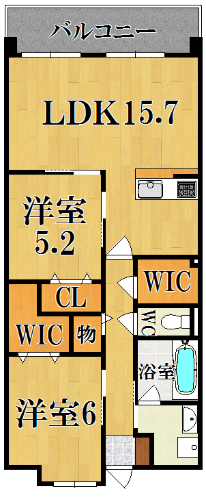 アートヒルズ西大寺 302号室 間取り