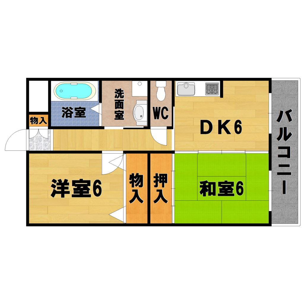 メゾン開宝二番館 403号室 間取り