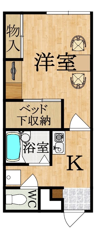レオパレスメルベーユ西大寺 205号室 間取り