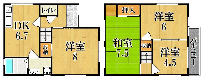 服部神殿町戸建 間取り